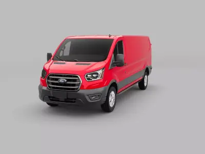 ford transit 350 Low-poly 3D model