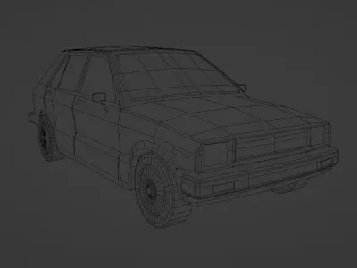 Daihatsu Charade G20 Low-poly 3D model