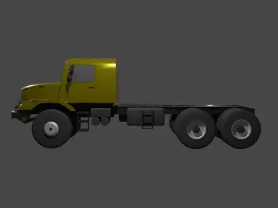 Mercedes Benz Zetros Low-poly 3D model