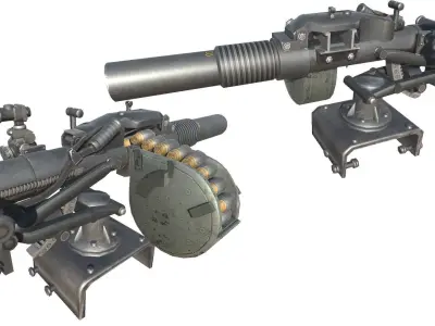 02-6G28-Balkan-gun model 3d game ready model Low-poly 3D model Low-poly 3D model