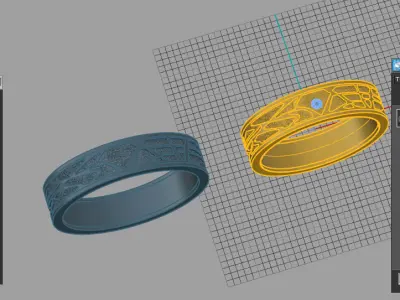 Wedding Rings 69016 3D print model