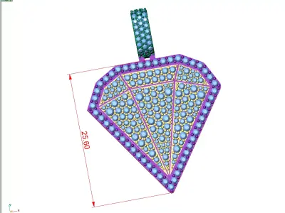 Dimond Hip Hop Pendant  3D print model