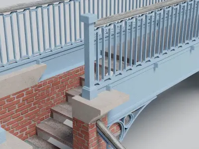 Railway Bridge - Victorian - Dawlish Warren - Brunellian Devon Low-poly 3D model