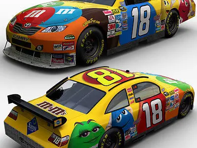 Nascar 2009 Joe Gibbs Racing Team Cars 3D model