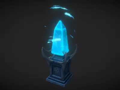Stylized Crystal Obelisk Low-poly 3D model