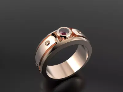 Ring with bolts  3D print model