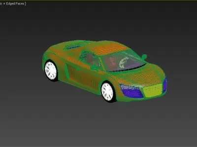 audi r8 car model Low-poly 3D model