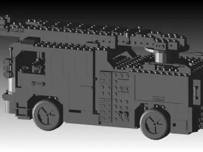 Lego FireTruck Free 3D model