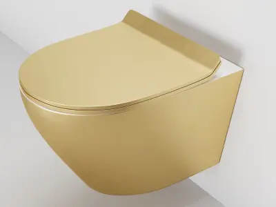 Luxury Round Wall-Mount Toilet 3D model
