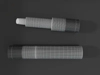 Lipstick with customised brand name Low-poly 3D model