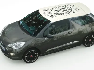 Citroen DS3 2019 Low-poly 3D model