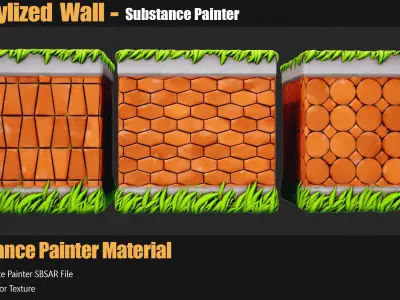 15 Stylized Wall Materials In Substance Painter  Texture