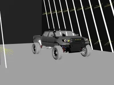 Toyota tacoma widebody kit concept model Low-poly 3D model