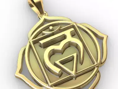 Muladhara Chakra Necklace 3D print model