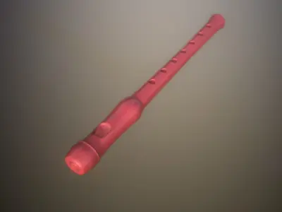 Flute PBR Low and High poly 3x texture sets Low-poly 3D model