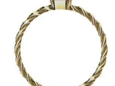 Women solitaire ring 3dm stl render detail 3D print model 3D print model