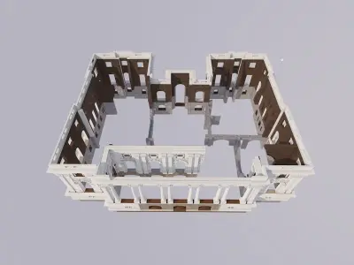 Little Trianon Palace ruin 3D model