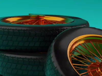 Hispano Suiza H6C tulipwood Tire 3D model