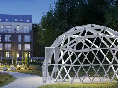 Cupolas Dome 3D model Low-poly 3D model