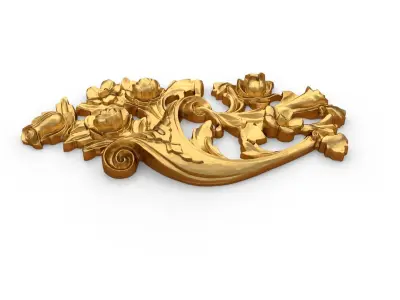 Classic carved decor ornament 376 3D model