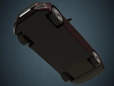 Low Poly Car 1 mercedes s-class sedan Low-poly 3D model