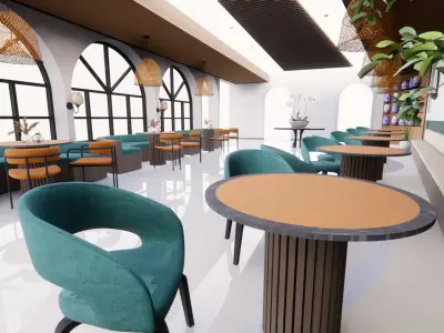 Food Court 4 3D model