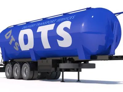 Tipping Trailer Silo 3D model