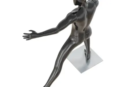 Faceless mannequin martial arts 39 3D model