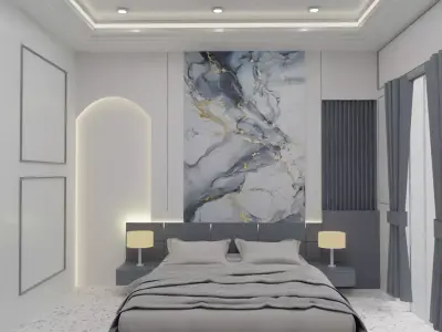 Luxury Modern Bedroom  Free 3D model