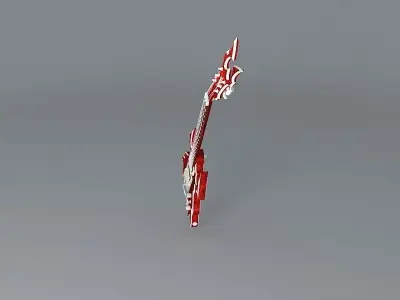 The Fury guitar Free 3D model