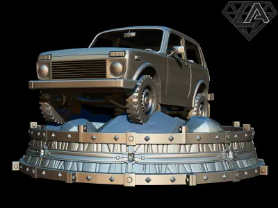 Exhibition - Niva on the rock 3D print model