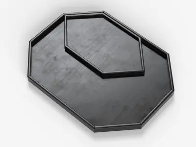 Serving Tray Low-poly 3D model