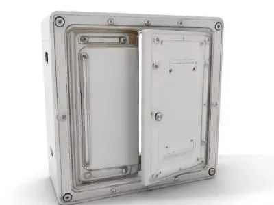 Industrial Retro Electrical Panel model pack Low-poly 3D model