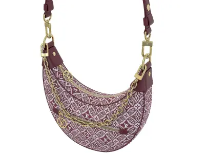 Louis Vuitton Loop Baguette Bag Red 1854 Low-poly 3D model