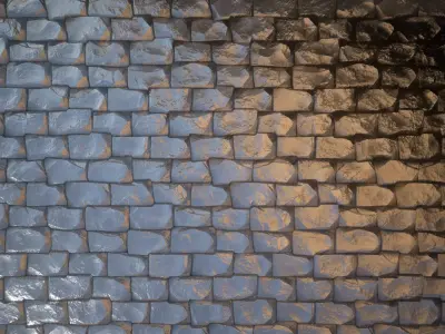 Rock Pavement Low-poly 3D model