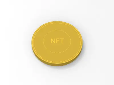 Coin NFT 3D Free low-poly 3D model