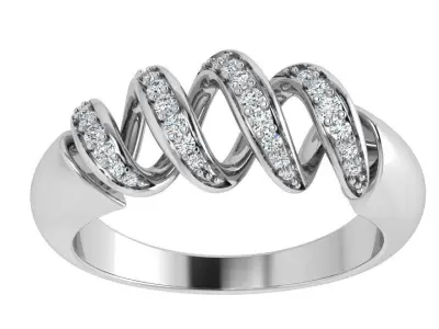 Spiral Diamond Ring 4168 3D print model