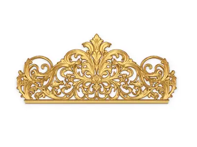 Classic Carved Bed 3D model 18 3D model