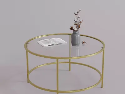 Decorative Glass Coffee Table 3D model