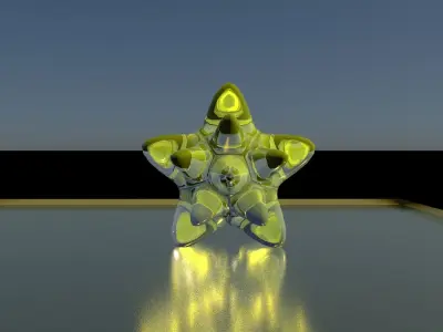 Glass decorative star Free 3D model