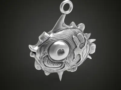 Decorative fish pendant 3D print model