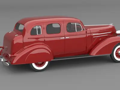 1936 Chevrolet Master De Luxe 4 Door Sports Sedan 3D model