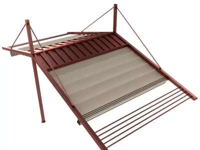 Motorized Pergola 3a antique copper matte 3D model
