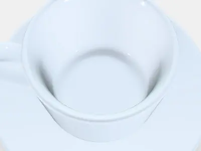 IKEA 365 Cup with saucer Low-poly 3D model