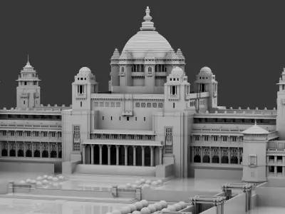 Umaid Bhawan Pales 3D model