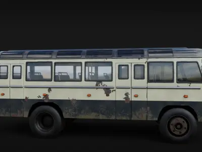 Old Bus Low-poly 3D model from CGTrader