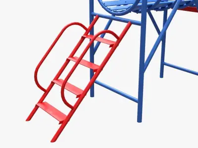 Playground barrel slide 01 3D model