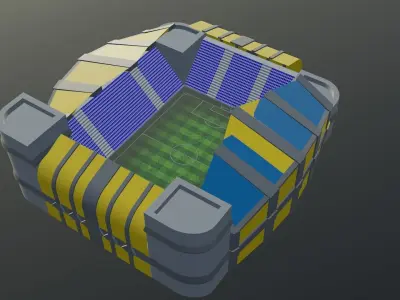 Football Stadium - Sweden Low-poly 3D model