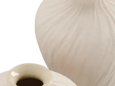 Textured Ceramic Vase 3D model