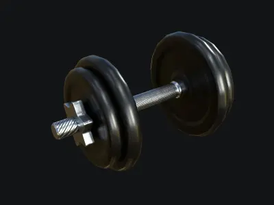 Gym Dumbbell Set PBR Low-poly 3D model